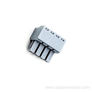 Terminal block plug-in male seat grey